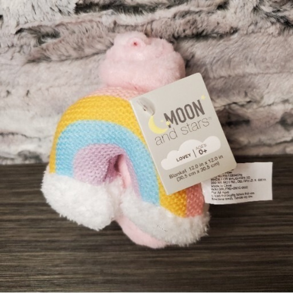 Moon and Stars‎ Crochet Rainbow Girls Pink Lovey Security Blanket Walgreens